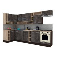 Bucatarie de Colt COSSY NEW ST. 120-320, Wenge / Decor 4299